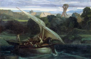 Polifemo atacando a los marineros en su bote, 1855